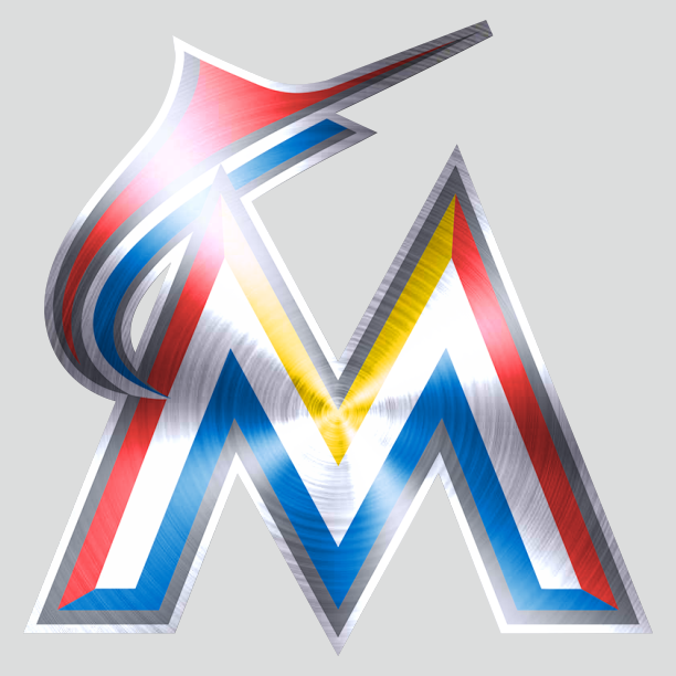 Miami Marlins Stainless steel logo iron on paper